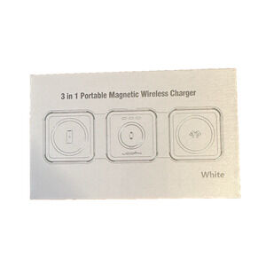 UCOMX Nano 3 in 1 Portable Magnetic Wireless Charger White
